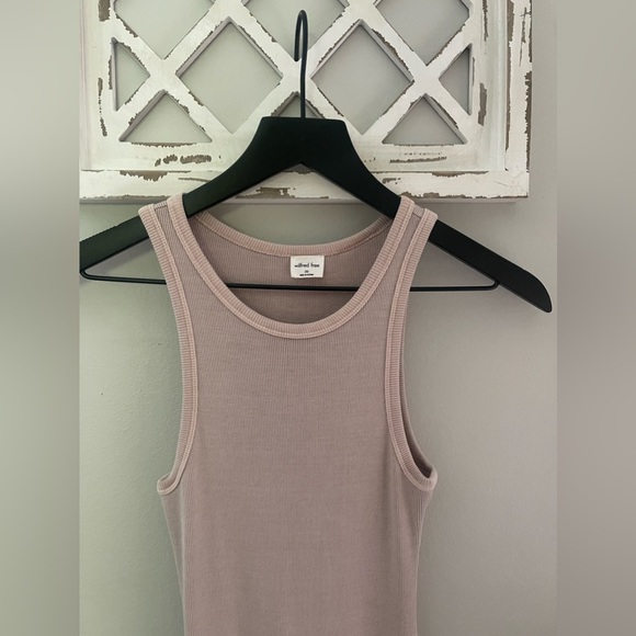 Wilfred Free x Aritzia Tank Dress In Tan Size 2XS - Picture 2 of 8